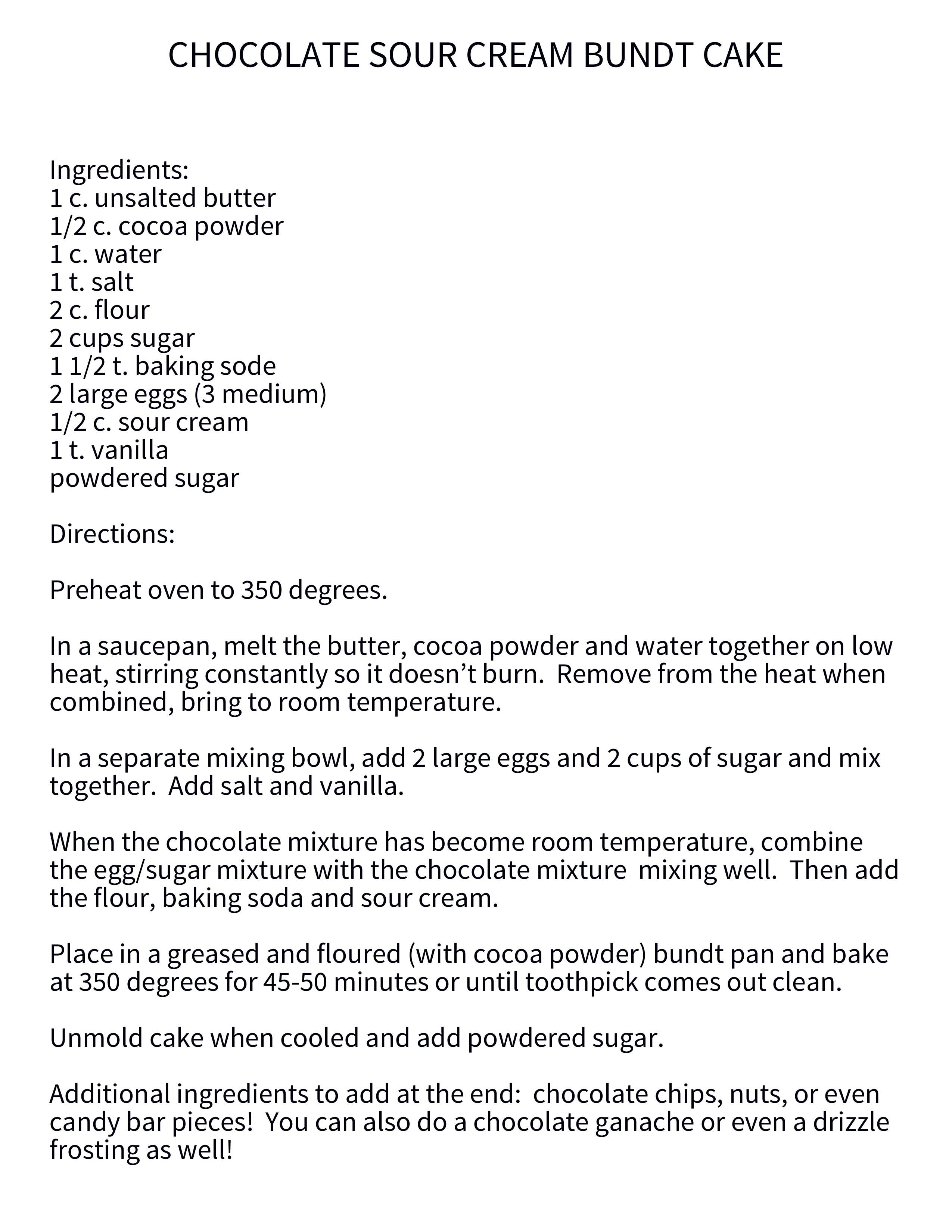 Printable bundt cake recipes - Photo recipes
