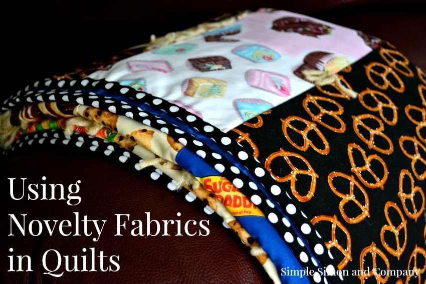 Family Movie Night Quilt Sewing with Novelty Fabrics Simple Simon