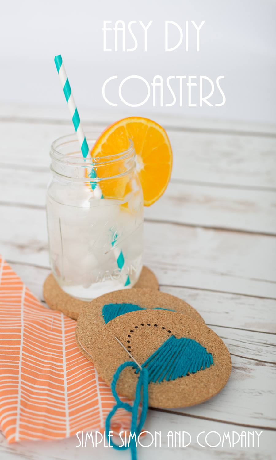 DIY Hand-stitched Drink Coasters - Simple Simon and Company