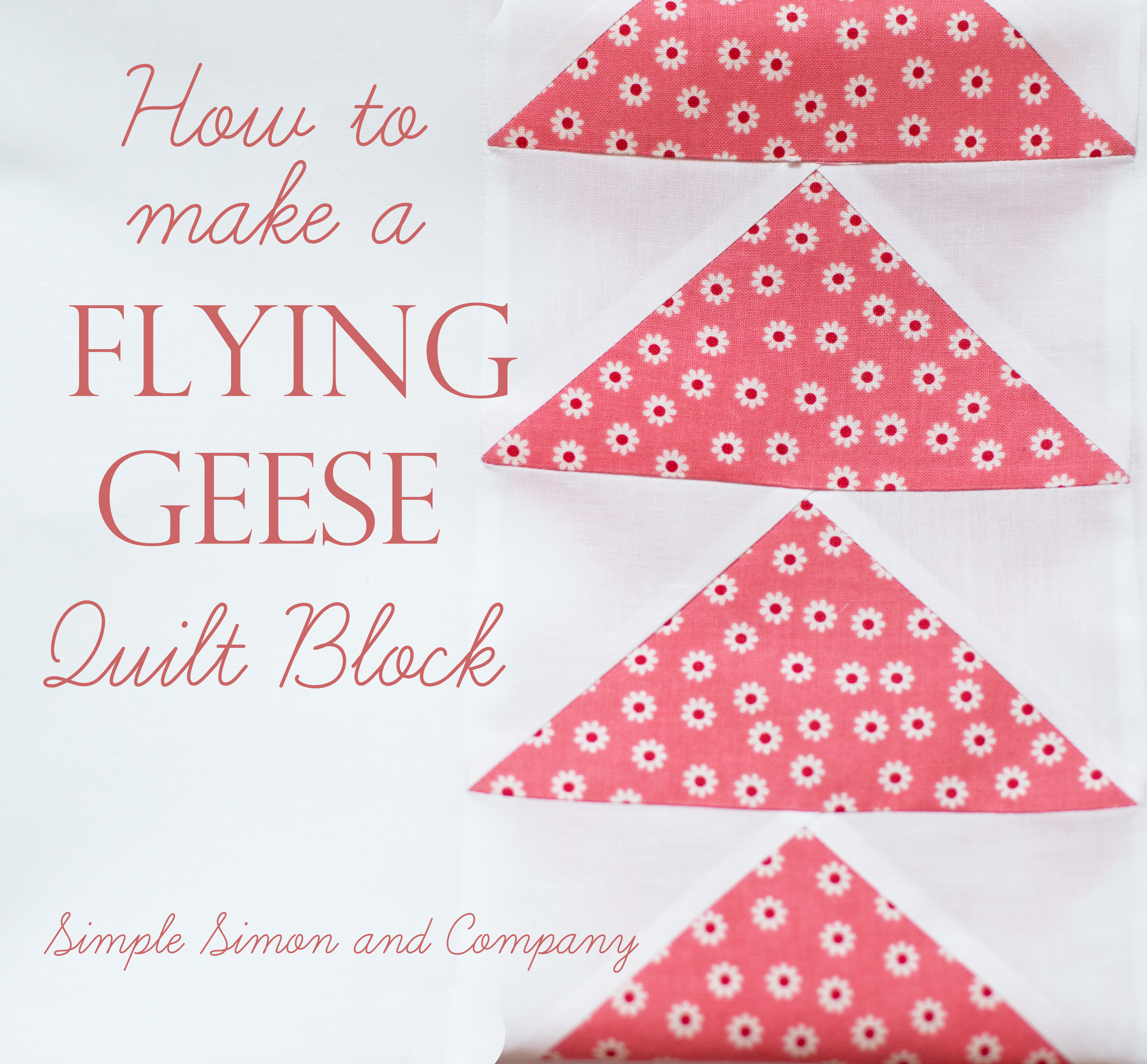 Quilt block of the month flying geese quilt block tutorial simple 