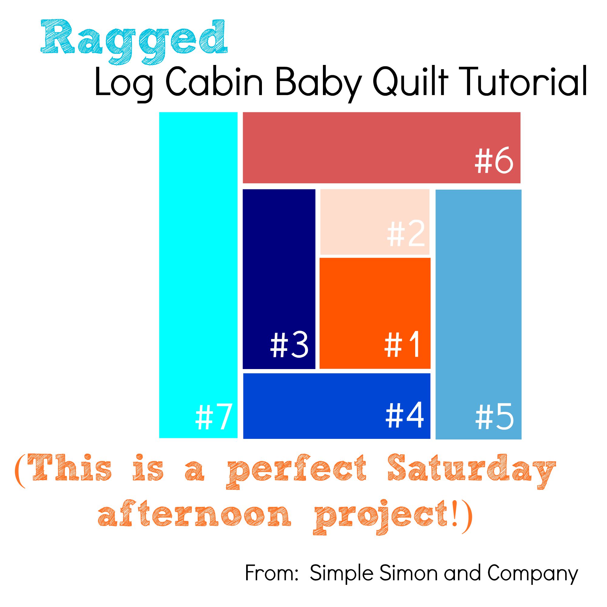 Ragged Log Cabin Baby Quilt Tutorial Simple Simon and Company