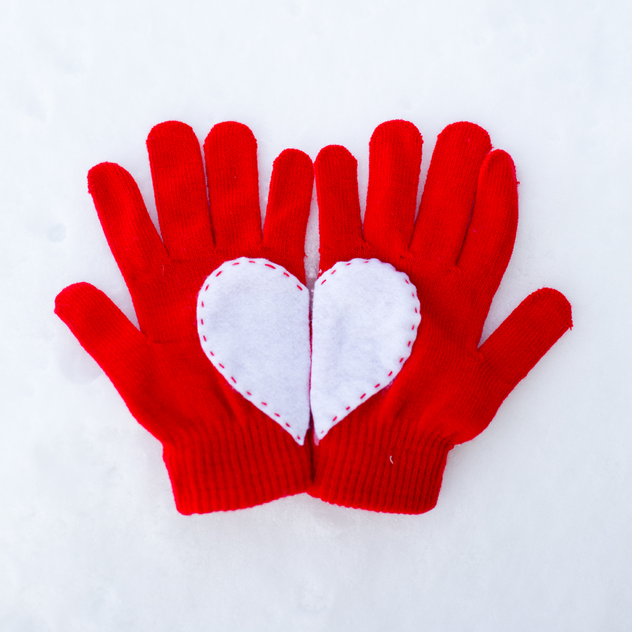 DIY Heart Valentine Gloves Simple Simon and Company